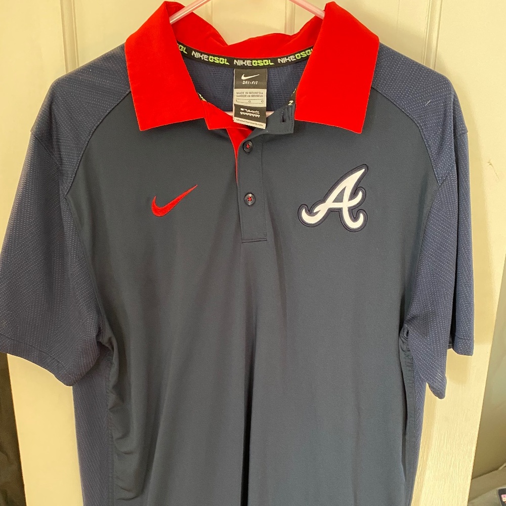 Atlanta Braves Nike Polo size Large